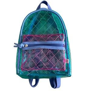 BACKPACK Girls Transparent Pink Green Blue Purple NWOT